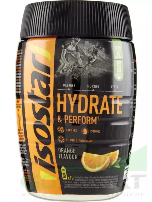 Изотоник Isostar Hydrate & Perform 400 г, Апельсин Изотоник Isostar Hydrate & Perform 400 г, Апельсин