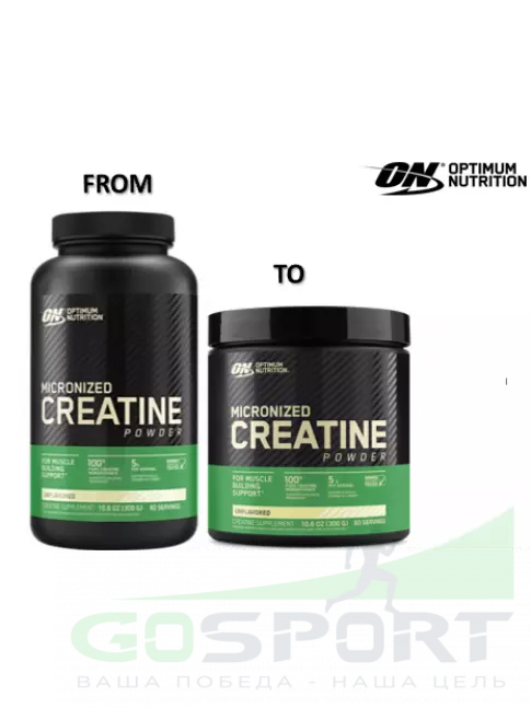 Микронизированный креатин Optimum Nutrition Creatine Micronized Powder 300 г, Натуральный Микронизированный креатин Optimum Nutrition Creatine Micronized Powder 300 г, Натуральный