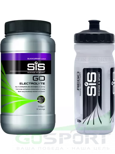 Изотоник SCIENCE IN SPORT (SiS) GO Electrolyte + Бутылочка прозрачная 1 x 500 г, Черная смородина №5 Изотоник SCIENCE IN SPORT (SiS) GO Electrolyte + Бутылочка прозрачная 1 x 500 г, Черная смородина №5