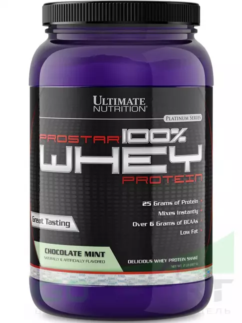 Сывороточный протеин Ultimate Nutrition Prostar Whey 907 г + шейкер, Шоколад - Мята Сывороточный протеин Ultimate Nutrition Prostar Whey 907 г + шейкер, Шоколад - Мята