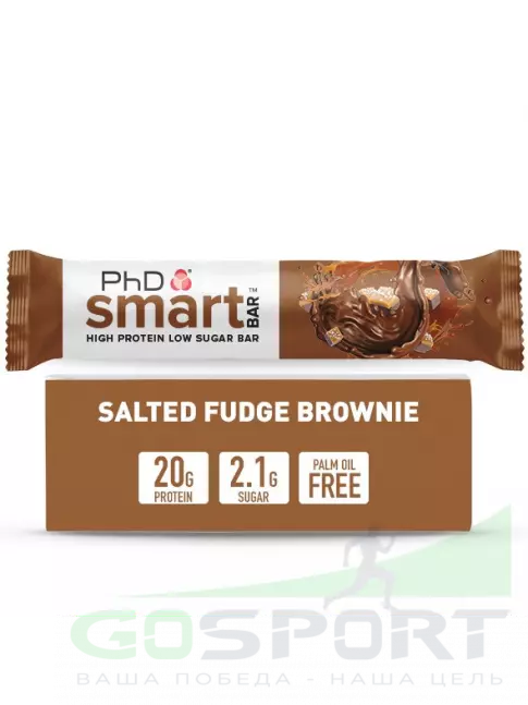 Протеиновый батончик PhD Nutrition Smart Bar 64 г, Солёный Брауни