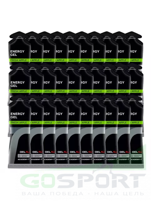 Гель питьевой GEL4U Energy GEL 30 x 60 г, Яблоко Гель питьевой GEL4U Energy GEL 30 x 60 г, Яблоко