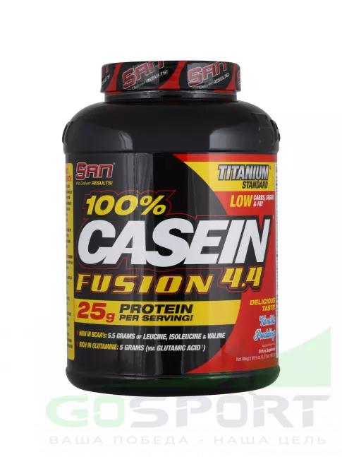 Казеиновый протеин SAN Casein Fusion 2000 г, Ванильный пудинг Казеиновый протеин SAN Casein Fusion 2000 г, Ванильный пудинг