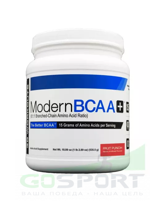 BCAA 8:1:1 MODERN SPORTS NUTRITION Modern BCAA 8:1:1 Plus + 535.5 г, Фруктовый пунш BCAA 8:1:1 MODERN SPORTS NUTRITION Modern BCAA 8:1:1 Plus + 535.5 г, Фруктовый пунш