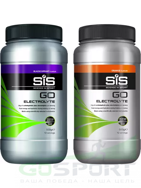 Изотоник SCIENCE IN SPORT (SiS) GO Electrolyte Powder 2 x 500 г, Черная смородина, Апельсин Изотоник SCIENCE IN SPORT (SiS) GO Electrolyte Powder 2 x 500 г, Черная смородина, Апельсин