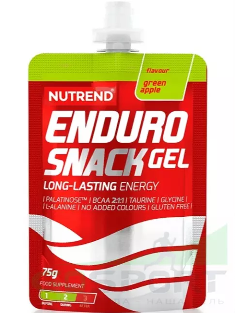 Энергетический гель питьевой NUTREND EnduroSnack саше 75 г, Зеленое яблоко Энергетический гель питьевой NUTREND EnduroSnack саше 75 г, Зеленое яблоко