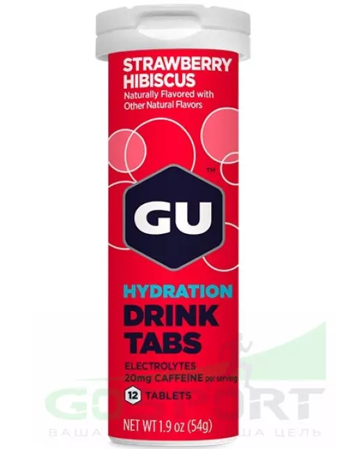Изотоник GU Energy Labs GU HYDRATION DRINK TABS + caffeine 2 x 12 таб, Клубника-Гибискус Изотоник GU Energy Labs GU HYDRATION DRINK TABS + caffeine 2 x 12 таб, Клубника-Гибискус