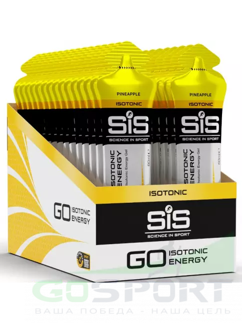 Гель питьевой SCIENCE IN SPORT (SiS) GO Isotonic Energy Gels 30 x 60 мл, Ананас Гель питьевой SCIENCE IN SPORT (SiS) GO Isotonic Energy Gels 30 x 60 мл, Ананас