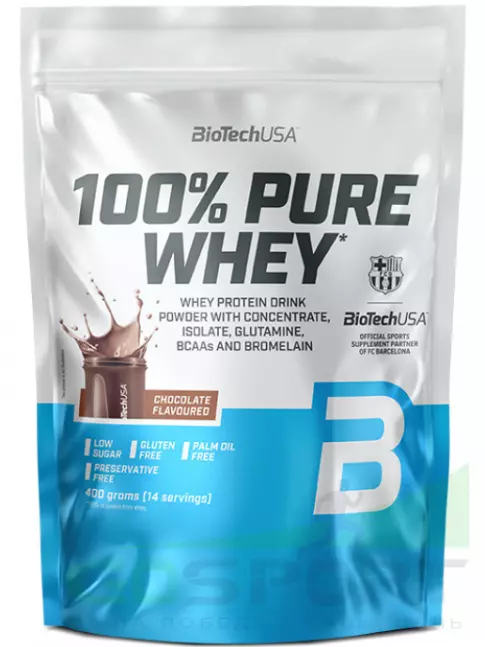 Сывороточный протеин BioTechUSA 100% Pure Whey 400 г, Шоколад