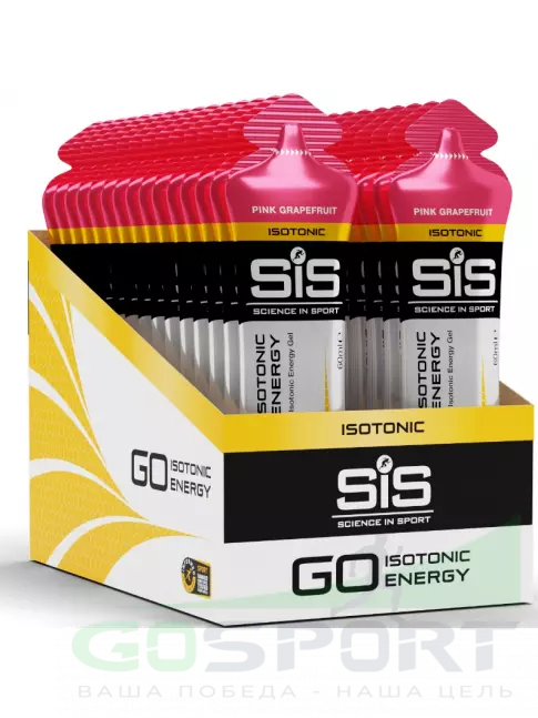 Гель питьевой SCIENCE IN SPORT (SiS) GO Isotonic Energy Gels 30 x 60 мл, Розовый грейпфрут Гель питьевой SCIENCE IN SPORT (SiS) GO Isotonic Energy Gels 30 x 60 мл, Розовый грейпфрут