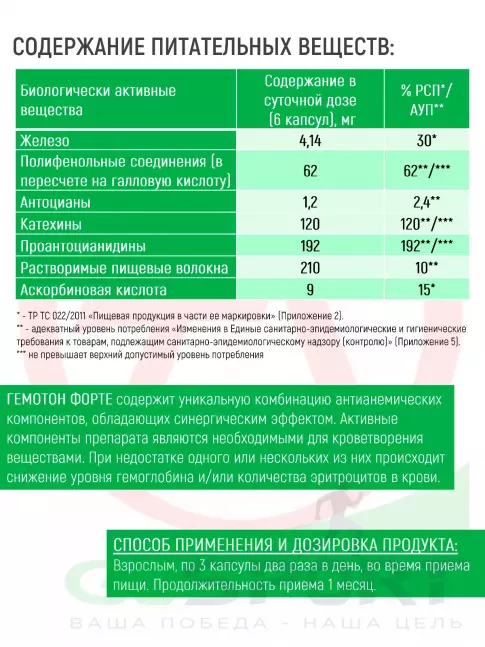Железо Академия-Т Гемотон Форте 60 капсул Железо Академия-Т Гемотон Форте 60 капсул