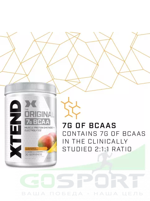 BCAA Xtend Xtend Original 2:1:1 398-431 г, Манговое безумие BCAA Xtend Xtend Original 2:1:1 398-431 г, Манговое безумие