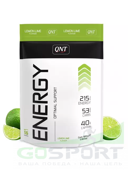 Изотоник QNT FULL ENERGY POWDER 900 г, Лимон Лайм Изотоник QNT FULL ENERGY POWDER 900 г, Лимон Лайм