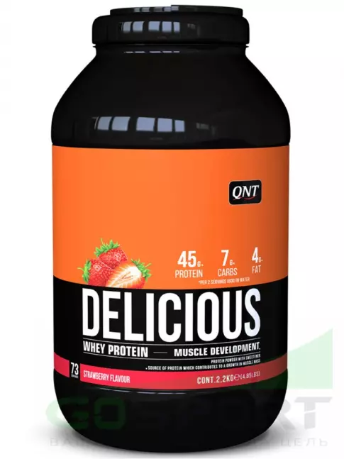 Комплексный протеин QNT DELICIOUS WHEY PROTEIN POWDER 2200 г, Клубника