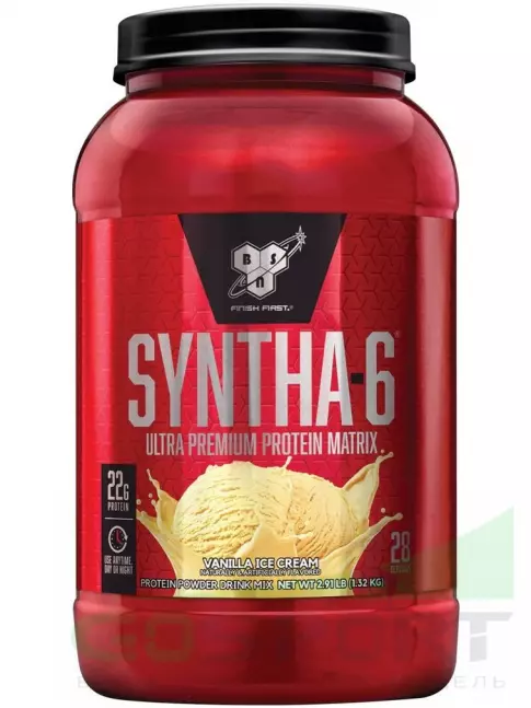 Комплексный протеин BSN SYNTHA-6 1320 г, Ванильное мороженное Комплексный протеин BSN SYNTHA-6 1320 г, Ванильное мороженное