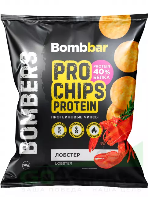 Чипсы BombBar Protein Chips 4 x 50 г, Лобстер Чипсы BombBar Protein Chips 4 x 50 г, Лобстер