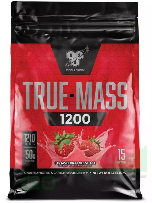 Гейнер BSN True Mass 1200 Weight Gainer 4650 г, Клубничный молочный коктейль
