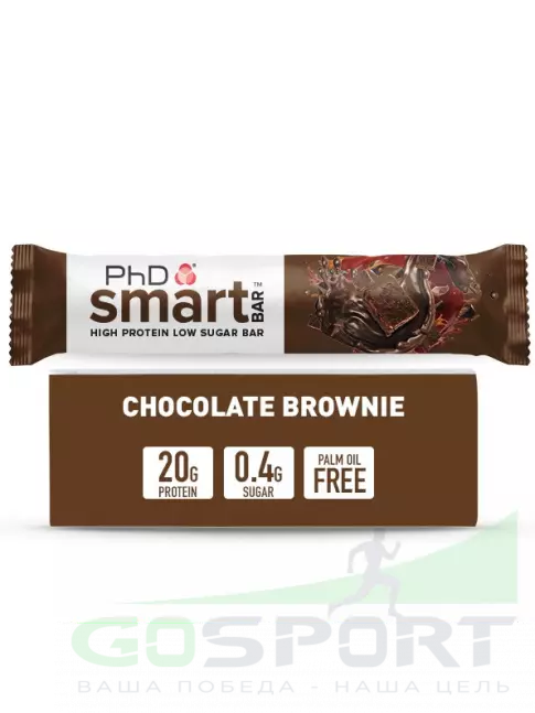 Протеиновый батончик PhD Nutrition Smart Bar 12 x 64 г, Шоколадный Брауни Протеиновый батончик PhD Nutrition Smart Bar 12 x 64 г, Шоколадный Брауни