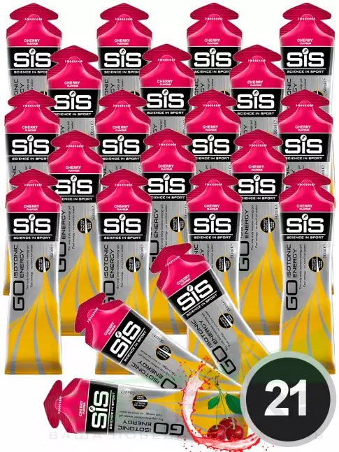 Гель питьевой SCIENCE IN SPORT (SiS) GO Isotonic Energy Gels 21 x 60 мл, Вишня