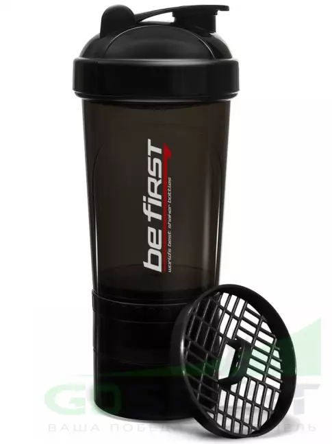 Шейкер 600 мл Be First Shaker 3in1 TS1352 500 мл, Черный Шейкер 600 мл Be First Shaker 3in1 TS1352 500 мл, Черный
