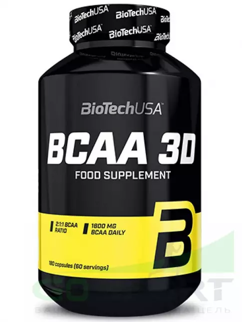 BCAA BioTechUSA BCAA 3D 2:1:1 180 капсул
