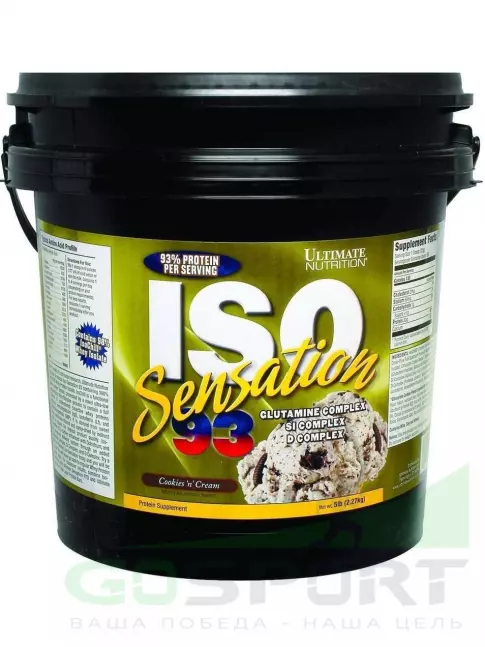Изолят протеина Ultimate Nutrition ISO Sensation 93 2270 г, Печенье с кремом Изолят протеина Ultimate Nutrition ISO Sensation 93 2270 г, Печенье с кремом