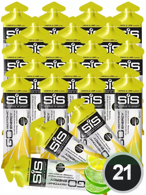 Гель питьевой SCIENCE IN SPORT (SiS) GO Isotonic Energy Gels 21 x 60 мл, Лимон-Лайм
