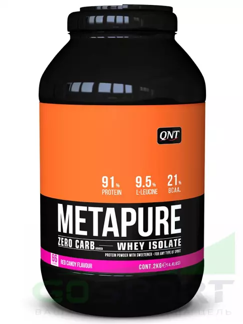 Изолят протеина QNT METAPURE ZERO CARB 2000 г, Красная конфета Изолят протеина QNT METAPURE ZERO CARB 2000 г, Красная конфета