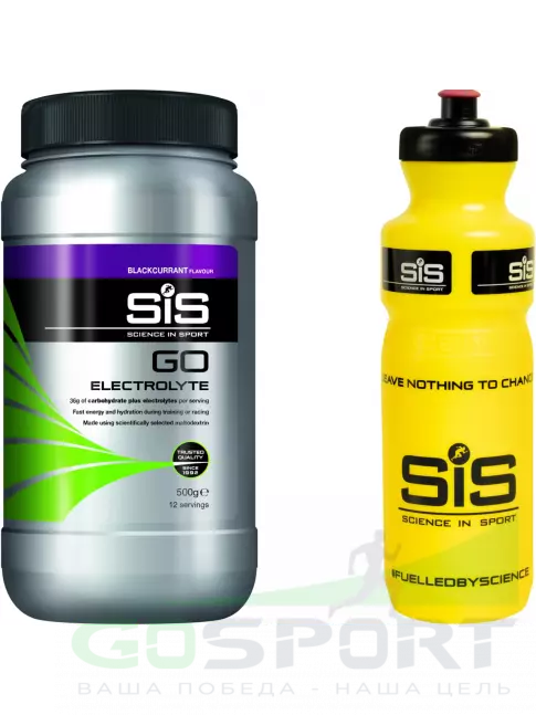 Изотоник SCIENCE IN SPORT (SiS) GO Electrolyte + Бутылочка желтая Черная смородина №1 Изотоник SCIENCE IN SPORT (SiS) GO Electrolyte + Бутылочка желтая Черная смородина №1