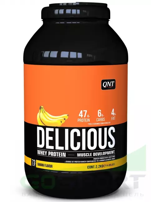 Комплексный протеин QNT DELICIOUS WHEY PROTEIN POWDER 2200 г, Банан