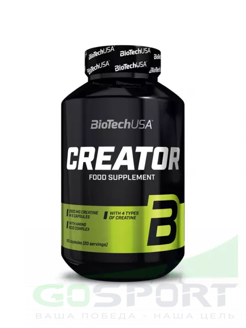 Микронизированный креатин BioTechUSA Crea-Tor ДУБЛЬ 120 капсул Микронизированный креатин BioTechUSA Crea-Tor ДУБЛЬ 120 капсул