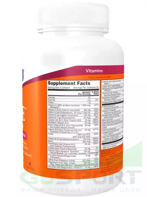 Витамины для женщин NOW Foods EVE Women's Multiple Vitamin 90 капсул Витамины для женщин NOW Foods EVE Women's Multiple Vitamin 90 капсул