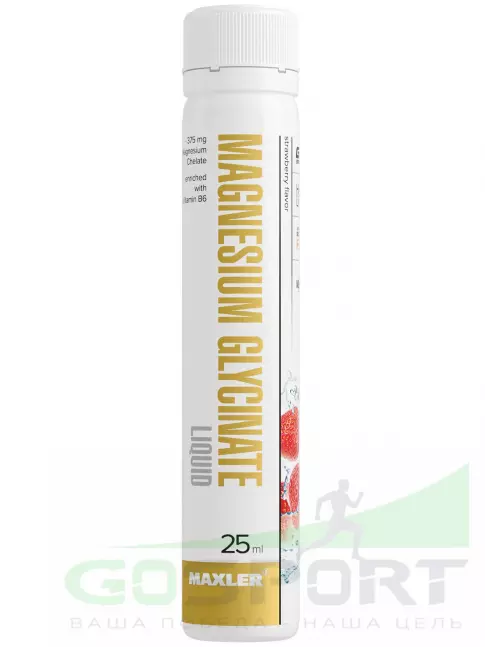 Магний MAXLER Magnesium Glycinate Liquid 14 x 25 мл, Клубника Магний MAXLER Magnesium Glycinate Liquid 14 x 25 мл, Клубника