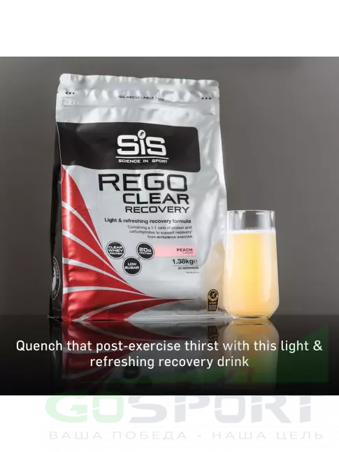 Восстановление SCIENCE IN SPORT (SiS) REGO Clear Recovery 1380 г, Персик Восстановление SCIENCE IN SPORT (SiS) REGO Clear Recovery 1380 г, Персик