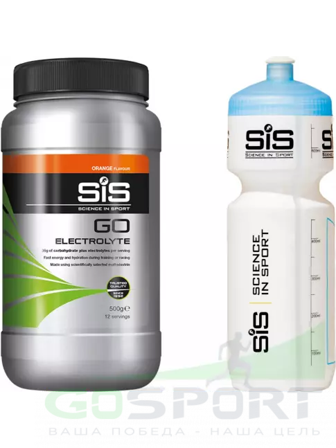 Изотоник SCIENCE IN SPORT (SiS) GO Electrolyte + Бутылочка белая Апельсин №3 Изотоник SCIENCE IN SPORT (SiS) GO Electrolyte + Бутылочка белая Апельсин №3