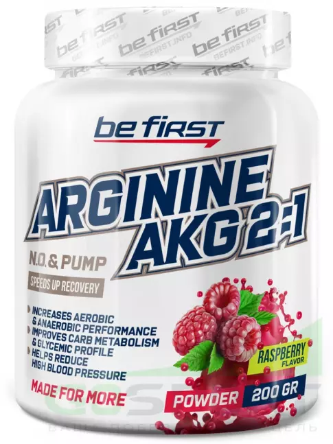 Аргинин / AAKG Be First Arginine AKG 2:1 (AAKG) powder (аргинин альфа-кетоглутарат) 200 г, Малина Аргинин / AAKG Be First Arginine AKG 2:1 (AAKG) powder (аргинин альфа-кетоглутарат) 200 г, Малина