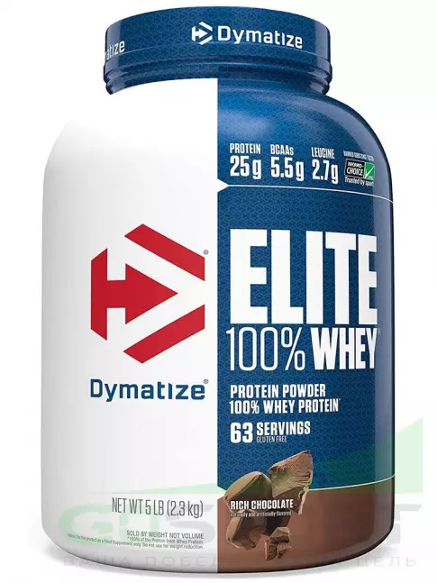 Сывороточный протеин Dymatize Elite Whey 100% 2300 г, Шоколад Сывороточный протеин Dymatize Elite Whey 100% 2300 г, Шоколад