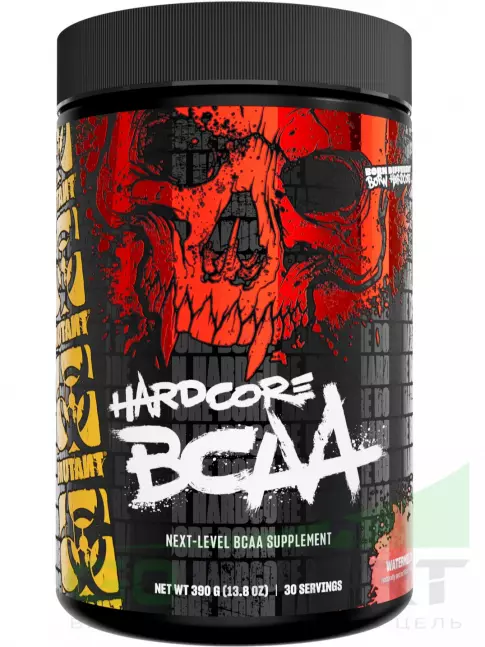 BCAA Mutant HARDCORE BCAA 390 г, Арбуз BCAA Mutant HARDCORE BCAA 390 г, Арбуз