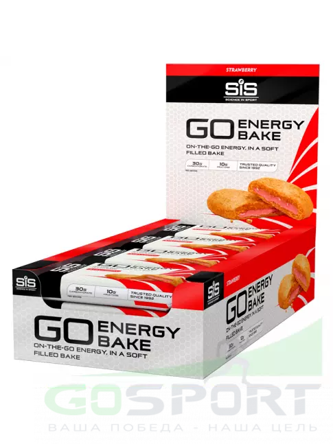 Энергетический батончик SCIENCE IN SPORT (SiS) GO Energy Bake 12 х 50 г, Клубника Энергетический батончик SCIENCE IN SPORT (SiS) GO Energy Bake 12 х 50 г, Клубника