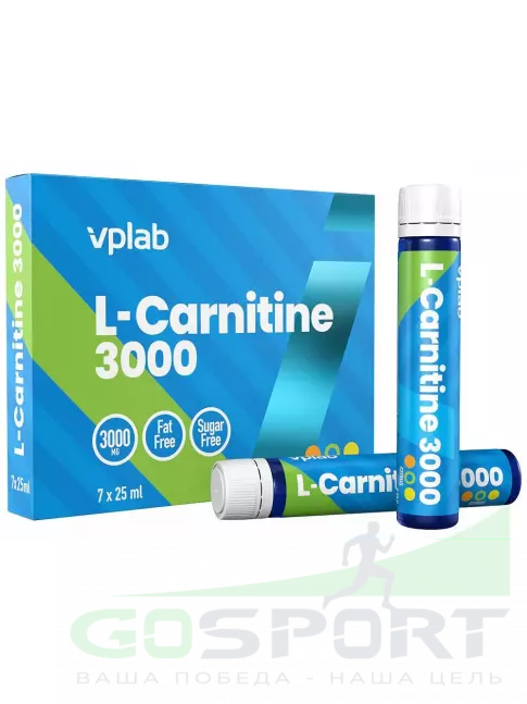 L-Карнитин жидкий VP Laboratory L-CARNITINE 3000 7x25 мл, Цитрус L-Карнитин жидкий VP Laboratory L-CARNITINE 3000 7x25 мл, Цитрус