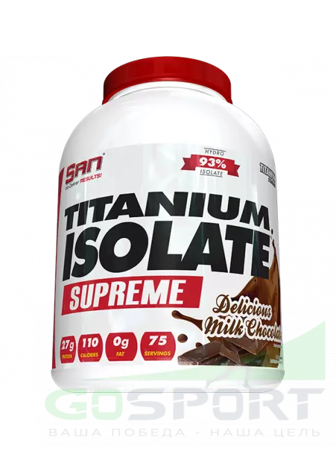 Изолят протеина SAN Titanium Isolate Supreme 2240 г, Молочный шоколад Изолят протеина SAN Titanium Isolate Supreme 2240 г, Молочный шоколад