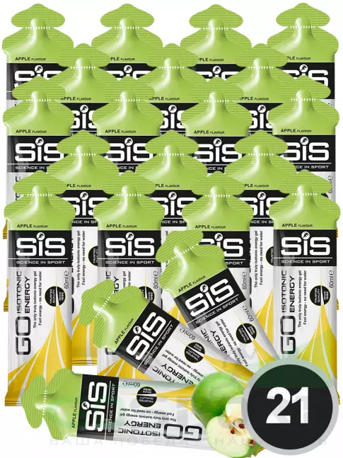 Гель питьевой SCIENCE IN SPORT (SiS) GO Isotonic Energy Gels 21 x 60 мл, Яблоко Гель питьевой SCIENCE IN SPORT (SiS) GO Isotonic Energy Gels 21 x 60 мл, Яблоко