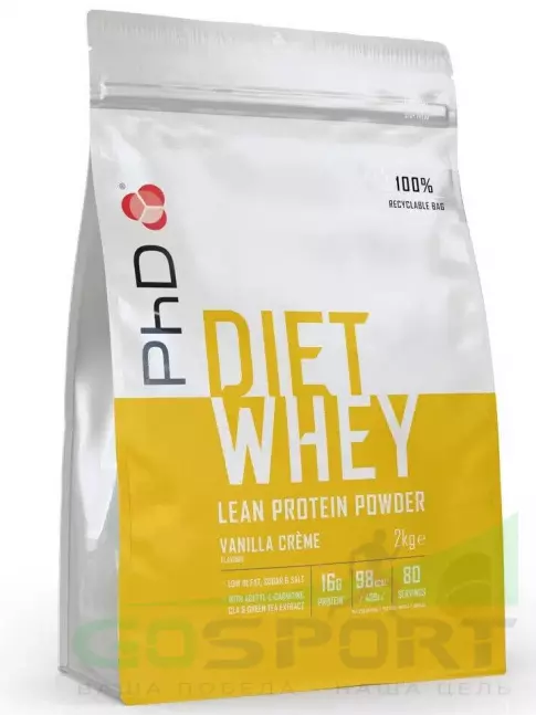 Заменитель питания PhD Nutrition Diet Whey High Protein Lean Matrix 2000 г, Ванильный крем