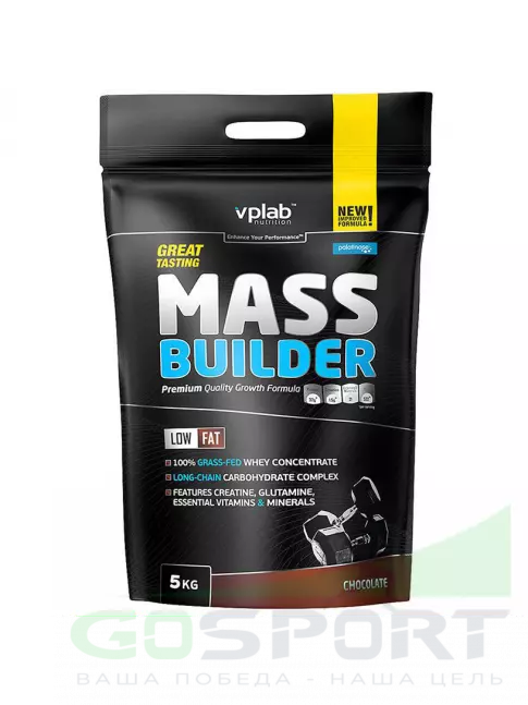 Гейнер VP Laboratory MASS BUILDER 5000 г, Шоколад Гейнер VP Laboratory MASS BUILDER 5000 г, Шоколад