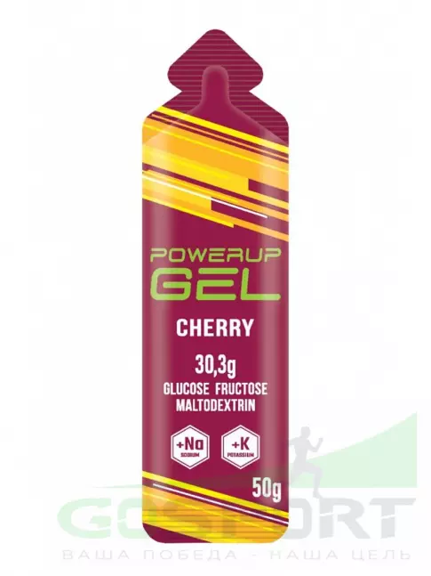 Гель питьевой Powerup GEL +Na +K саше 50 г, Вишня Гель питьевой Powerup GEL +Na +K саше 50 г, Вишня