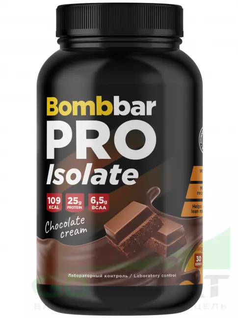 Изолят протеина BombBar PRO Isolate 900 г, Шоколадно-сливочный Изолят протеина BombBar PRO Isolate 900 г, Шоколадно-сливочный