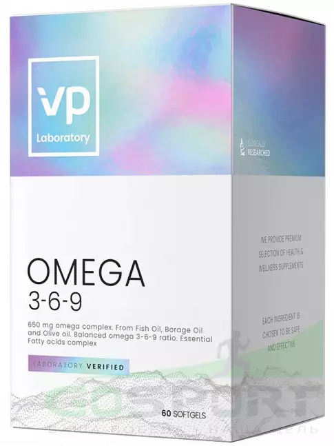 Омега-3 VP Laboratory Omega 3-6-9 60 капсул Омега-3 VP Laboratory Omega 3-6-9 60 капсул
