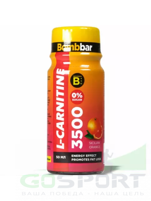 L-Карнитин жидкий BombBar L-Carnitine 3500 Shot 50 мл, Апельсин L-Карнитин жидкий BombBar L-Carnitine 3500 Shot 50 мл, Апельсин