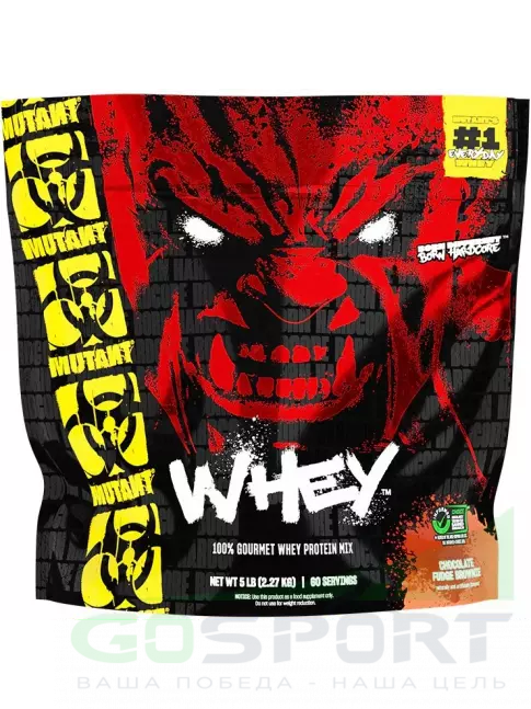 Сывороточный протеин Mutant Whey 2270 г, Брауни с шоколадной помадкой