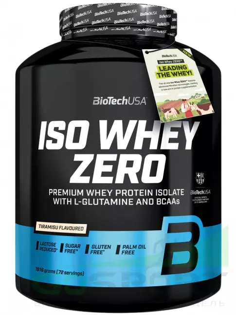Изолят протеина BioTechUSA Iso Whey Zero 1816 г, Тирамису Изолят протеина BioTechUSA Iso Whey Zero 1816 г, Тирамису